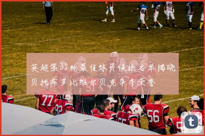英超第31轮最佳球员候选名单揭晓贝托布罗比维尔贝克争夺荣誉